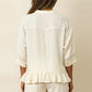 BABYDOLL PEPLUM CREAM TOP