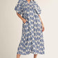 BOHO SMOCKED DENIM DRESS