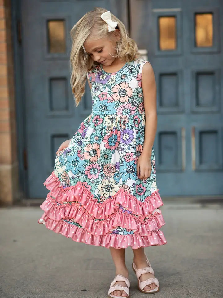 3 RUFFFLE DRESS