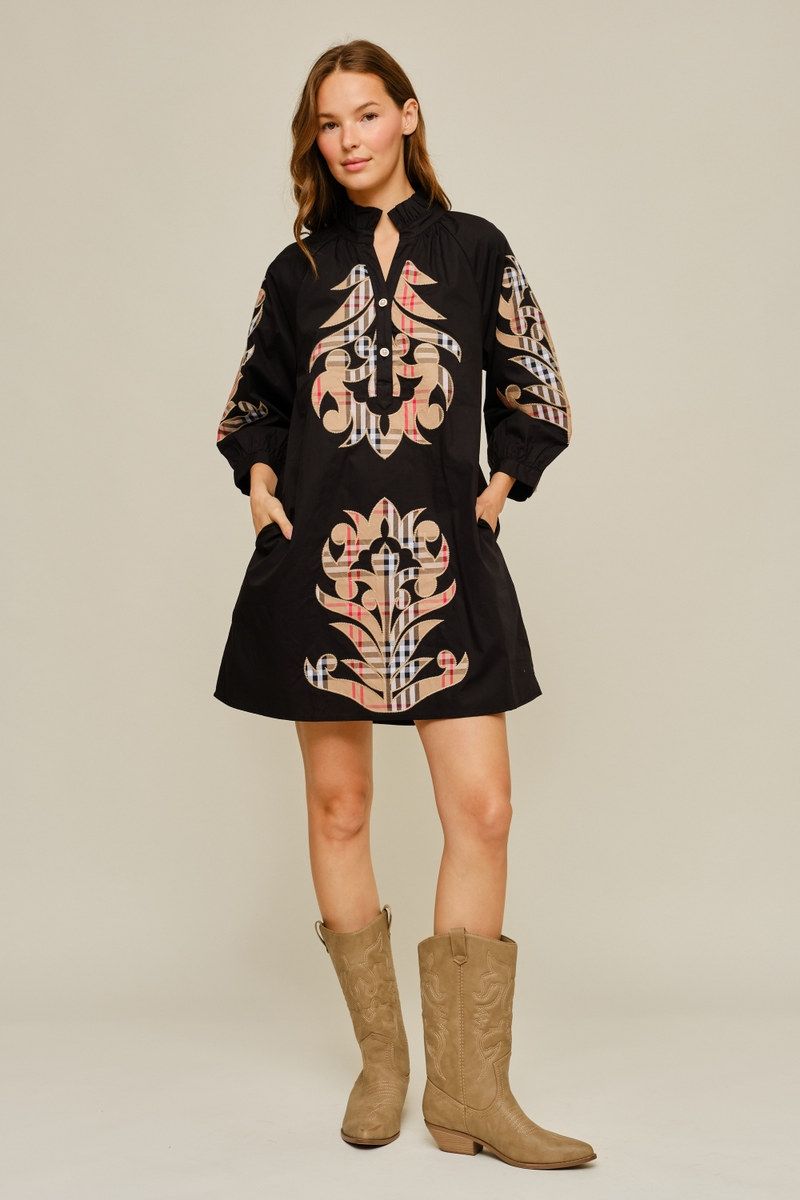 CHECK PATTERN DRESS