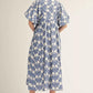 BOHO SMOCKED DENIM DRESS