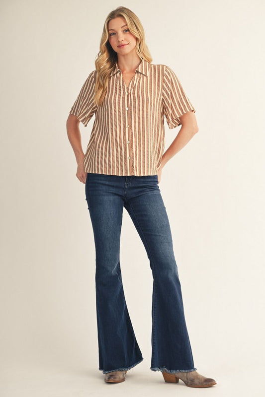 LOTTA RUFFLE MOCHA TOP