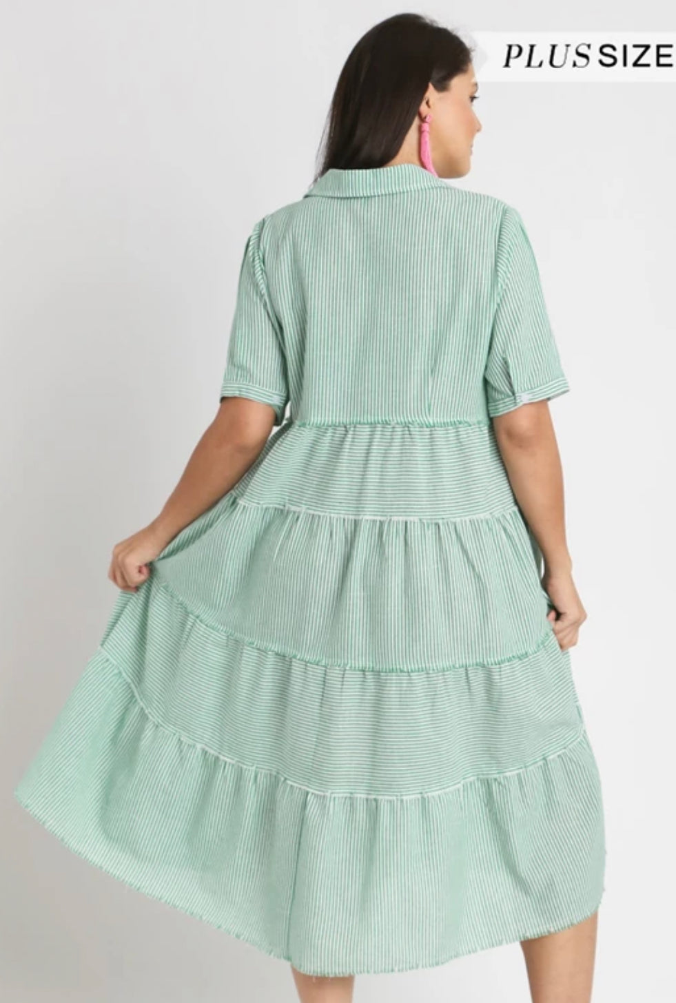 Jade Striped Tier Dress