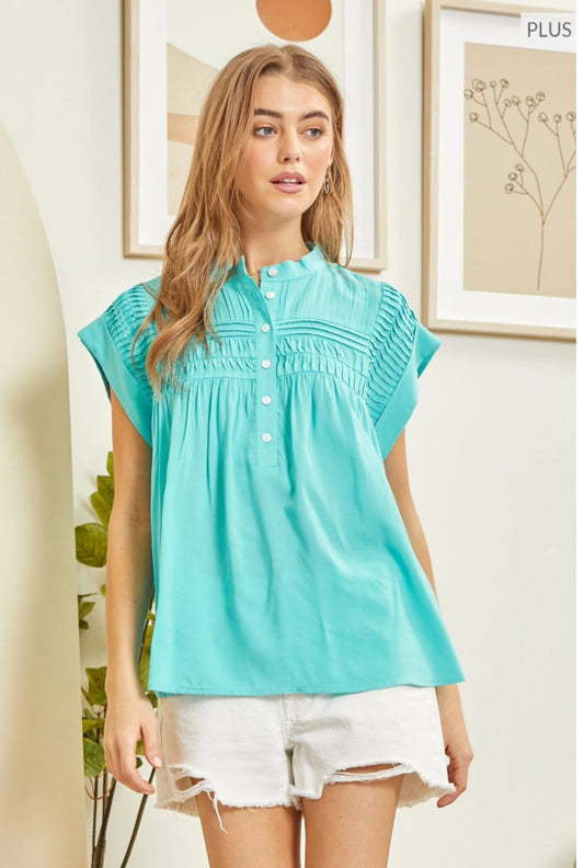Baby Doll Blue SS Top