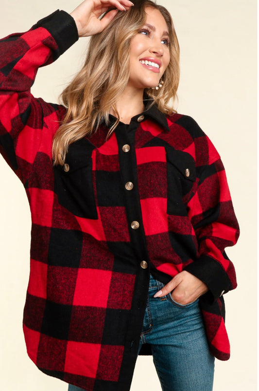 H Buffalo Plaid Shacket