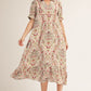 BAROQUE FLORAL BERRY MIX DRESS