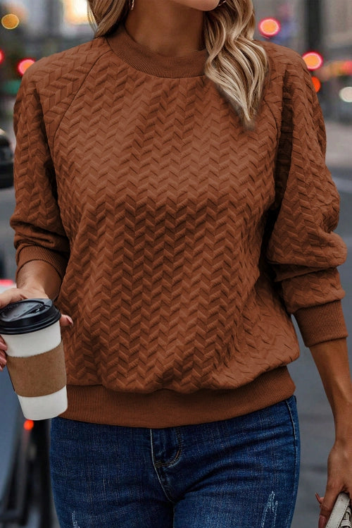 RAGLAN RUST SWEATER