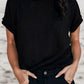 BLACK TEXTURED SS TOP