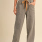WASHED FALL WIDE LEG CHARCOAL JEANS