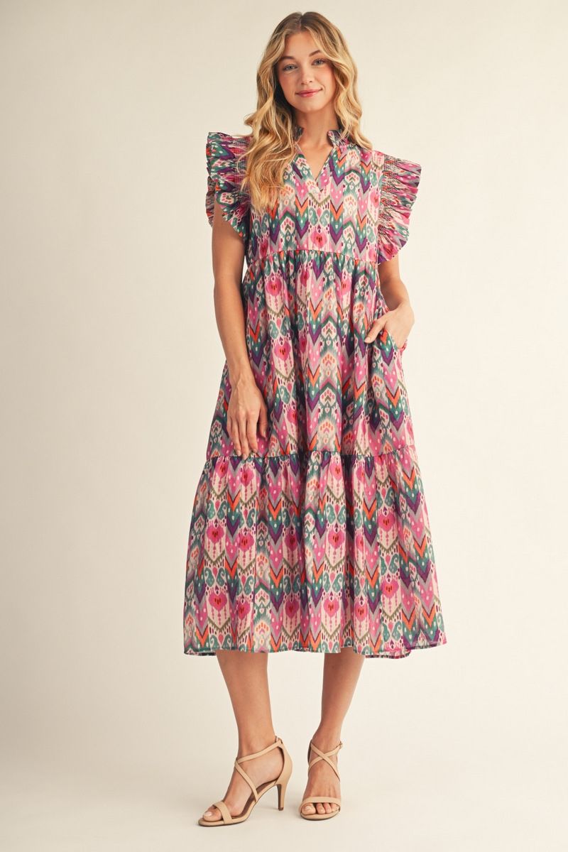 FAB BOHO FUCHSIA DRESS
