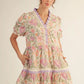 BABY-DOLL FLORAL CREAM DRESS