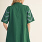 DROP SHOULDER HUNTER GREEN DRESS