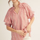NOTCHED STRIPE RED TOP