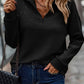 COLLAR ZIP BLK SWEATSHIRT