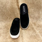 ROPER SUEDE BLK MULE