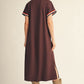 FALL VIBE ZIP BROWN DRESS