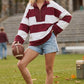VARSITY DAYS ZIP UP BURGUNDY/WHITE