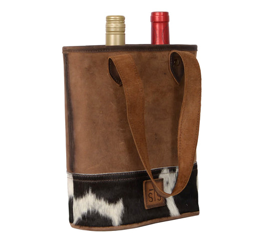 STS Cowhide Double Wine Bag