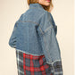 Enzyme Denim Plaid Shacket