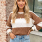 CASUAL POLKA DOT BROWN N LS