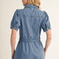 ZIP UP DENIM ROMPER