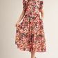 RUFFLED FLORAL MULTI DRESS