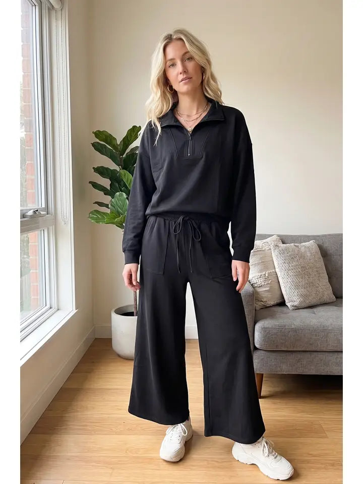 SCUBA 1/2 ZIP BLACK SET