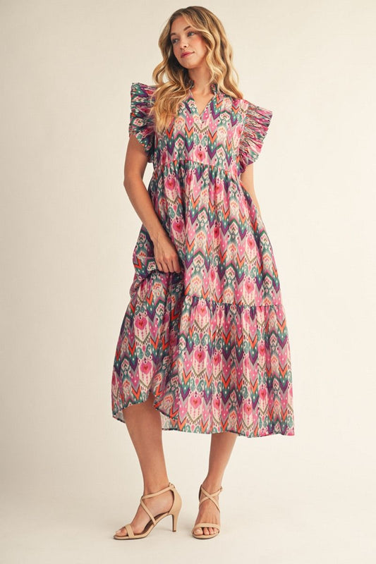 FAB BOHO FUCHSIA DRESS