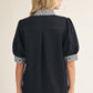 CONTRAST STRIPE BLACK TOP