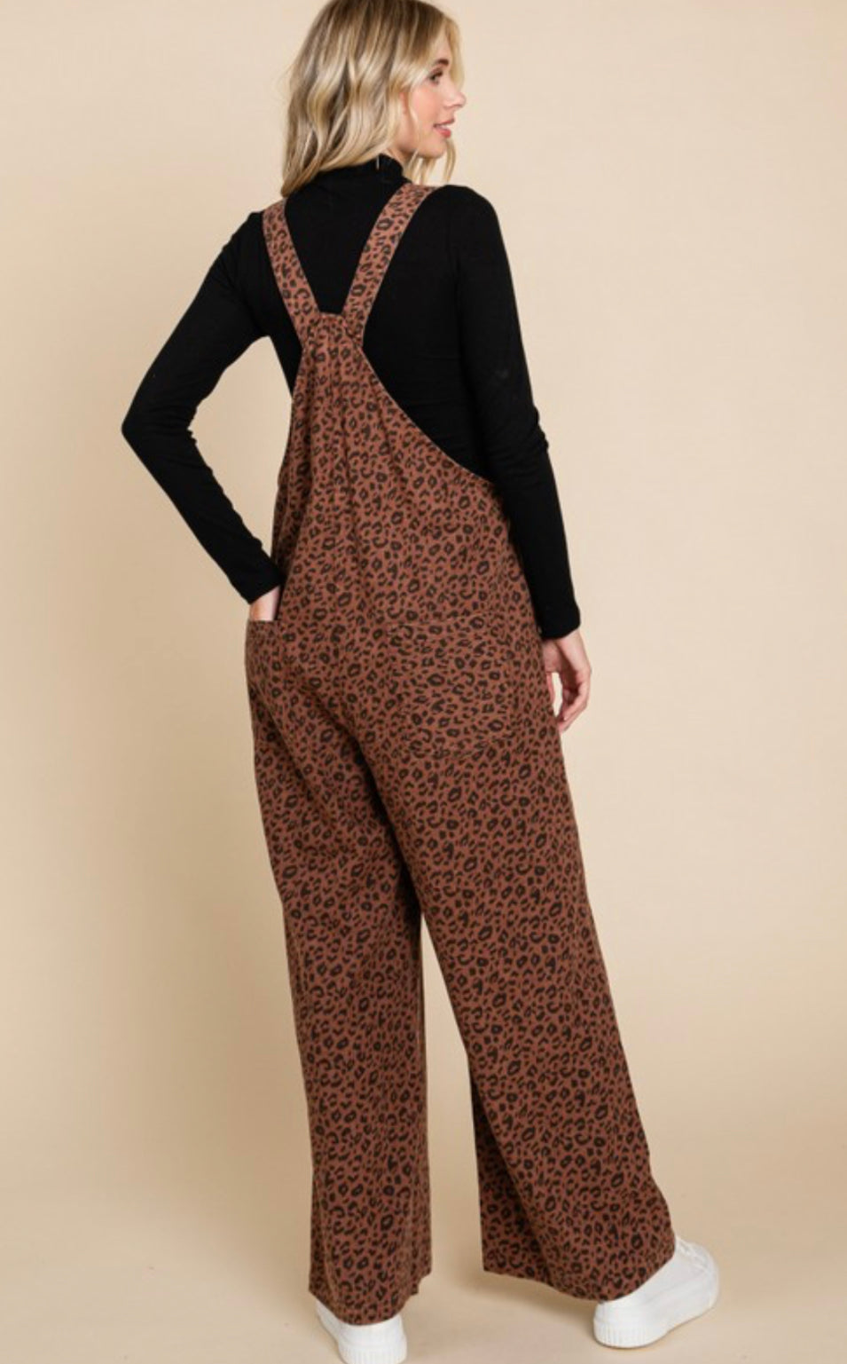 Vintage Wash Leopard Overalls