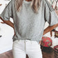 RAW EDGE STRIPE GREY TEE
