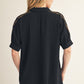 LEOPARD CONTRAST BLACK TOP