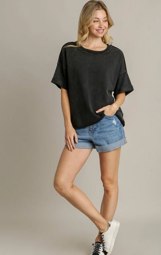 Washed Ash Boxy SS Top