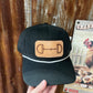 SUEDE BLACK SNAFFLE BIT CAP