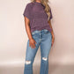 CORDED KNIT MOCK TOP