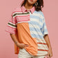 MIX STRIPE COLLAR TOP