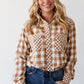 GINGHAM MIXED TAN LS
