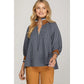 INDE STRIPE 1/4 ZIP TOP