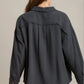 Button Up Blue Ash LS Top