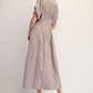 STRIPED PLEATED COCO MAXI