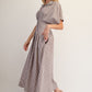 STRIPED PLEATED COCO MAXI