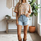STRIPED RELAXED APRICOT TOP