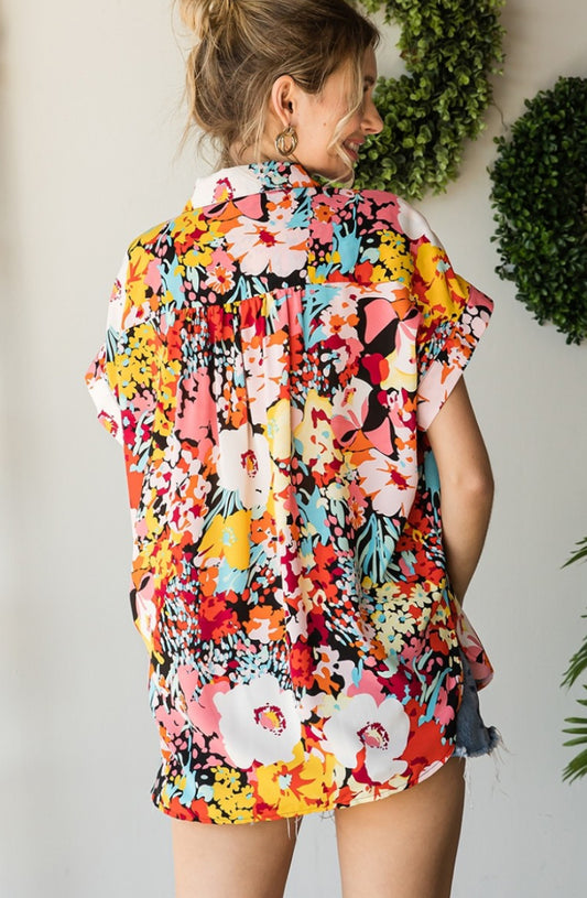 Tropic Floral SS Top