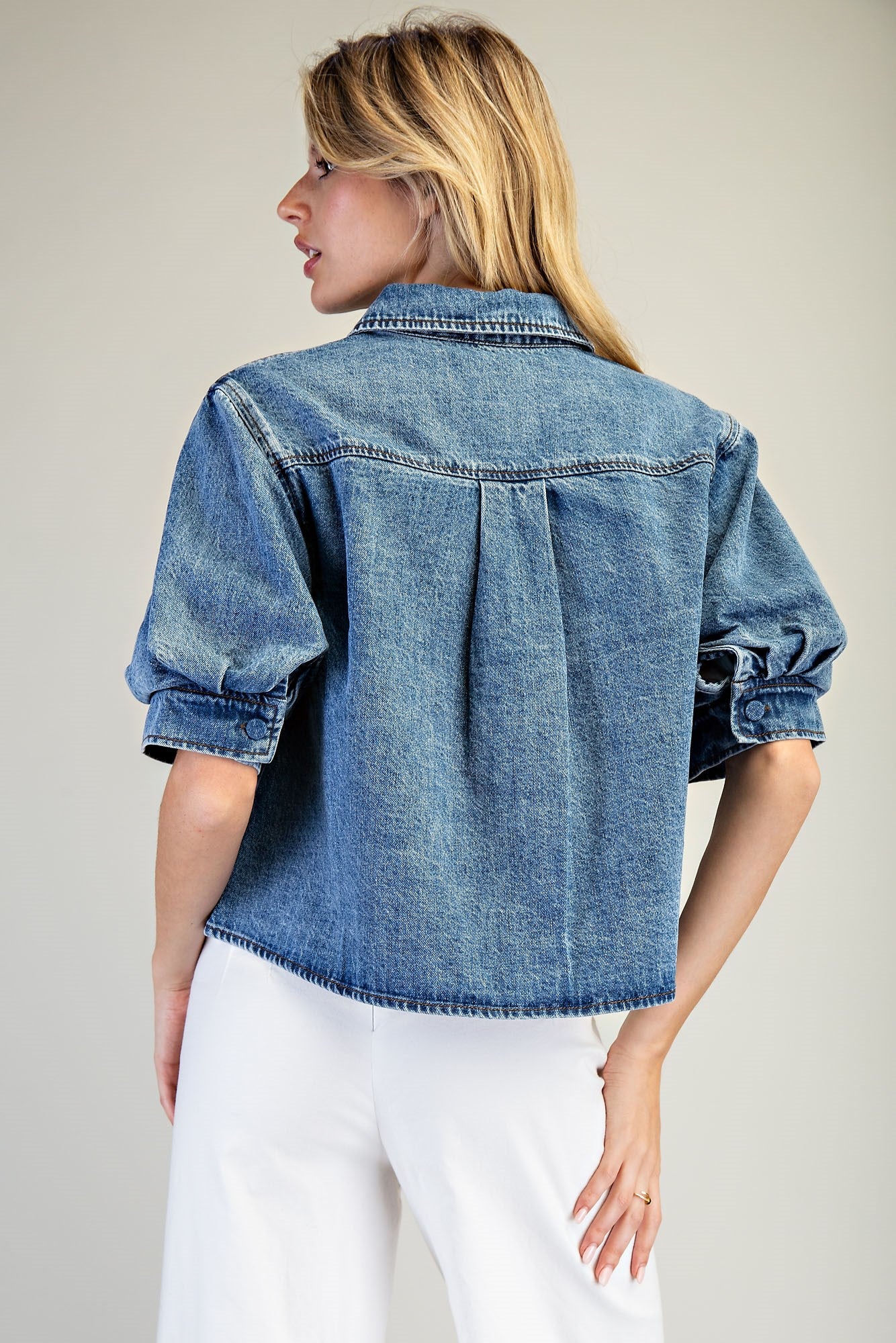 DENIM BUTTON DOWN