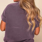 CORDED KNIT MOCK TOP