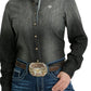 Cinch Wmns Black Denim LS Shirt