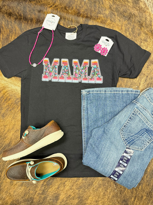 MAMA Floral Serape Tee