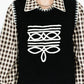BOOT STITCH BLACK VEST TOP