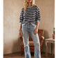 STRIPED NAVY MIX TOP