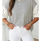 FLORAL PUFF BLACK/WHITE TOP